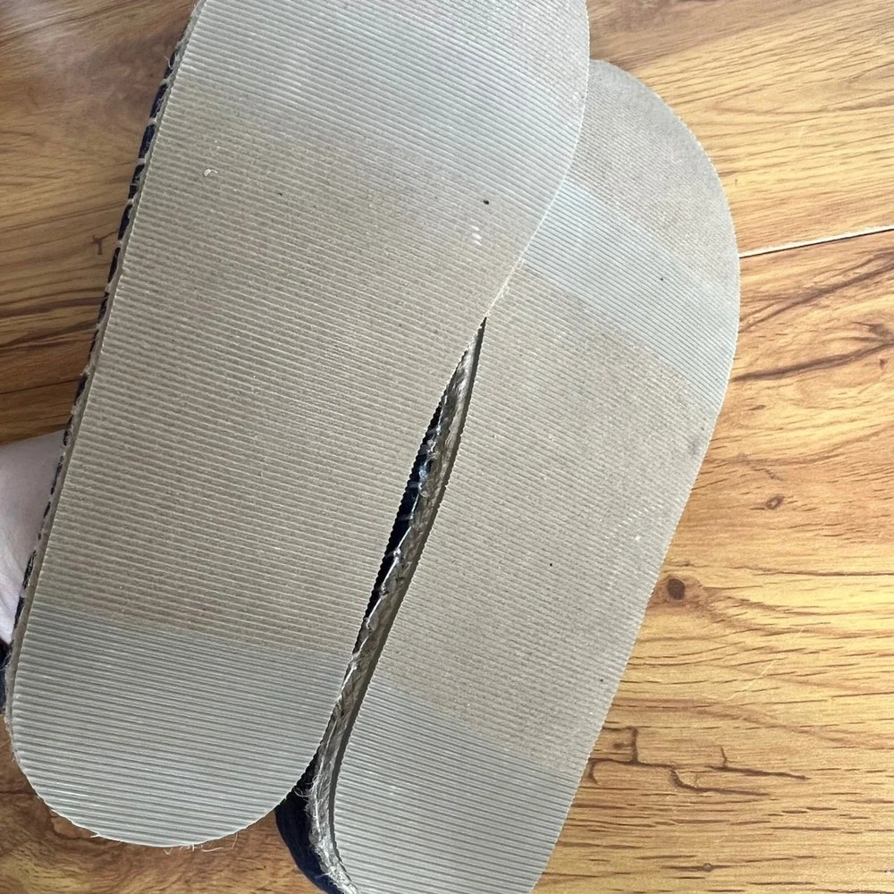 Gymboree Slip-On Shoes Kids Size 3 Navy Blue Espadrille Canvas Flats NEW